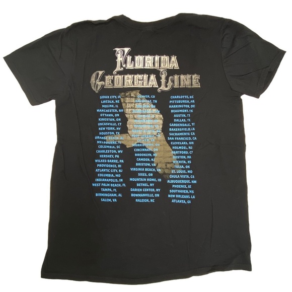 Florida Georgia Line Anything Goes 2015 Pop Country Concert Tour T-Shirt - Picture 2 of 5